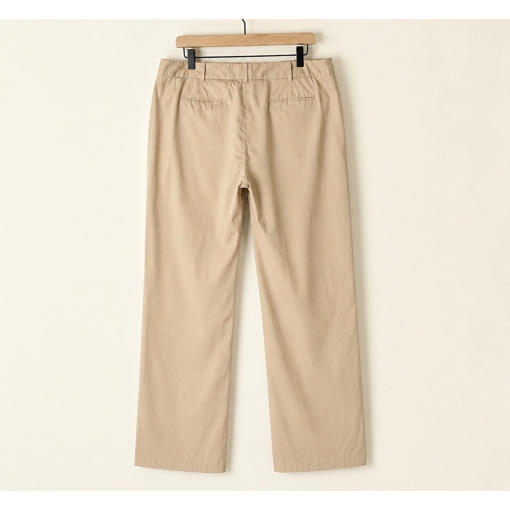 Brooks Brothers Catherine Fit Khaki Beige Straight Leg Pants 14 Stretch Cotton - Picture 4 of 8